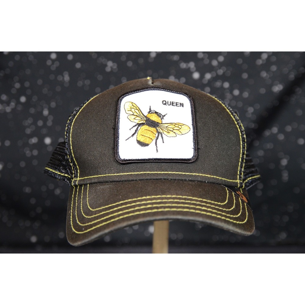 Goorin Bros Queen Bee Patch Trucker Hat Cap Mens One Size Black Mesh Snapback